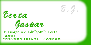 berta gaspar business card